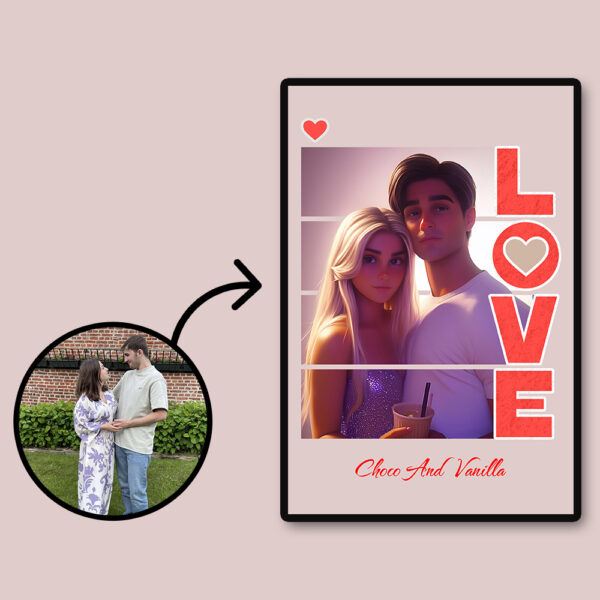 Personalized Couple photo frame - Image 4