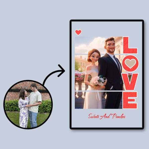 Personalized Couple photo frame - Image 3