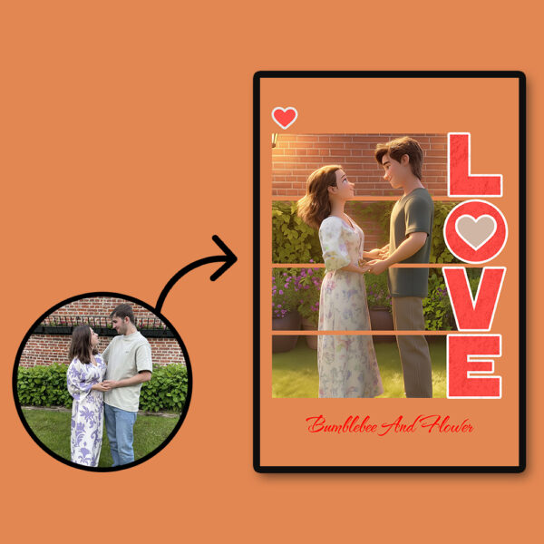 Personalized Couple photo frame - Image 2